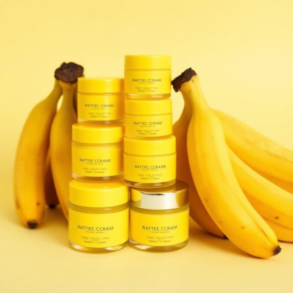 Potes do Clareador ADEUS com bananas