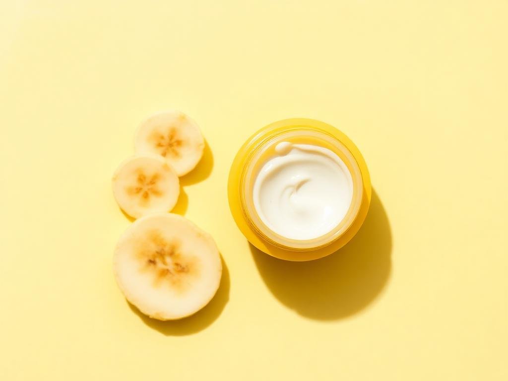 Textura do creme clareador com banana