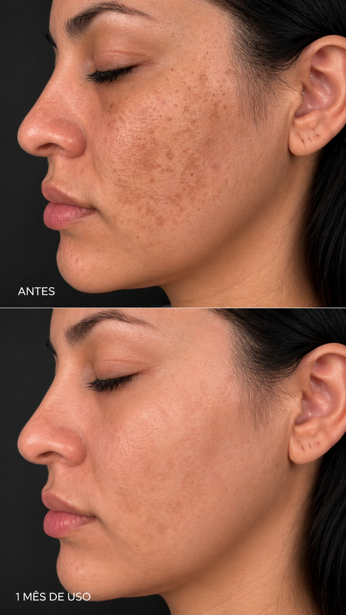 Antes e depois de Camila R. usando o Clareador ADEUS